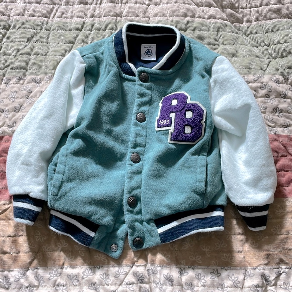 Petit Bateau Varsity Sweatshirt Jacket